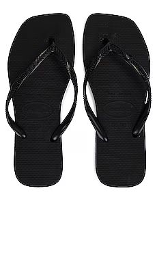 Havaianas Slim Square Sandal in Black from Revolve.com | Revolve Clothing (Global)