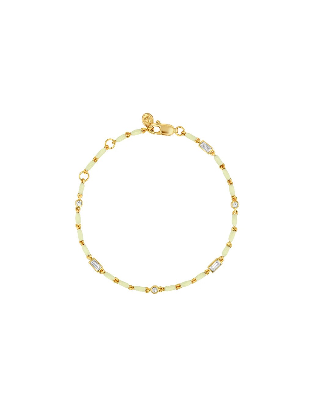 ENAMEL AND MOISSANITE BRACELET IN BEURRE | Dorsey
