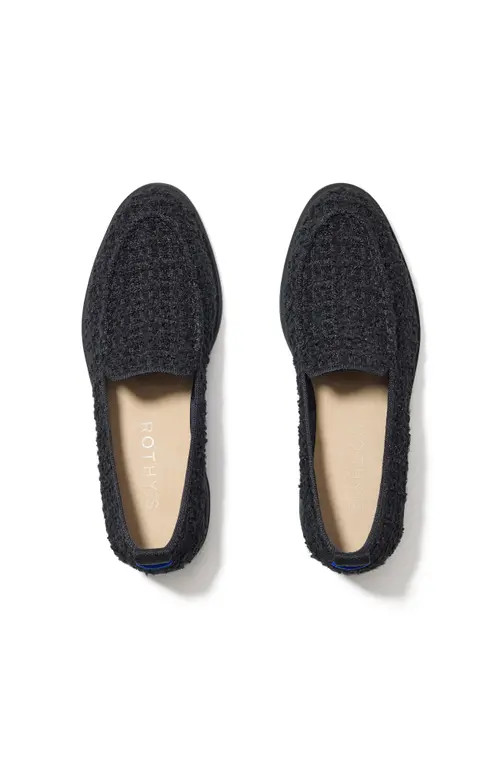 Rothy's The Lug Loafer in Black Bouclé at Nordstrom, Size 11 | Nordstrom
