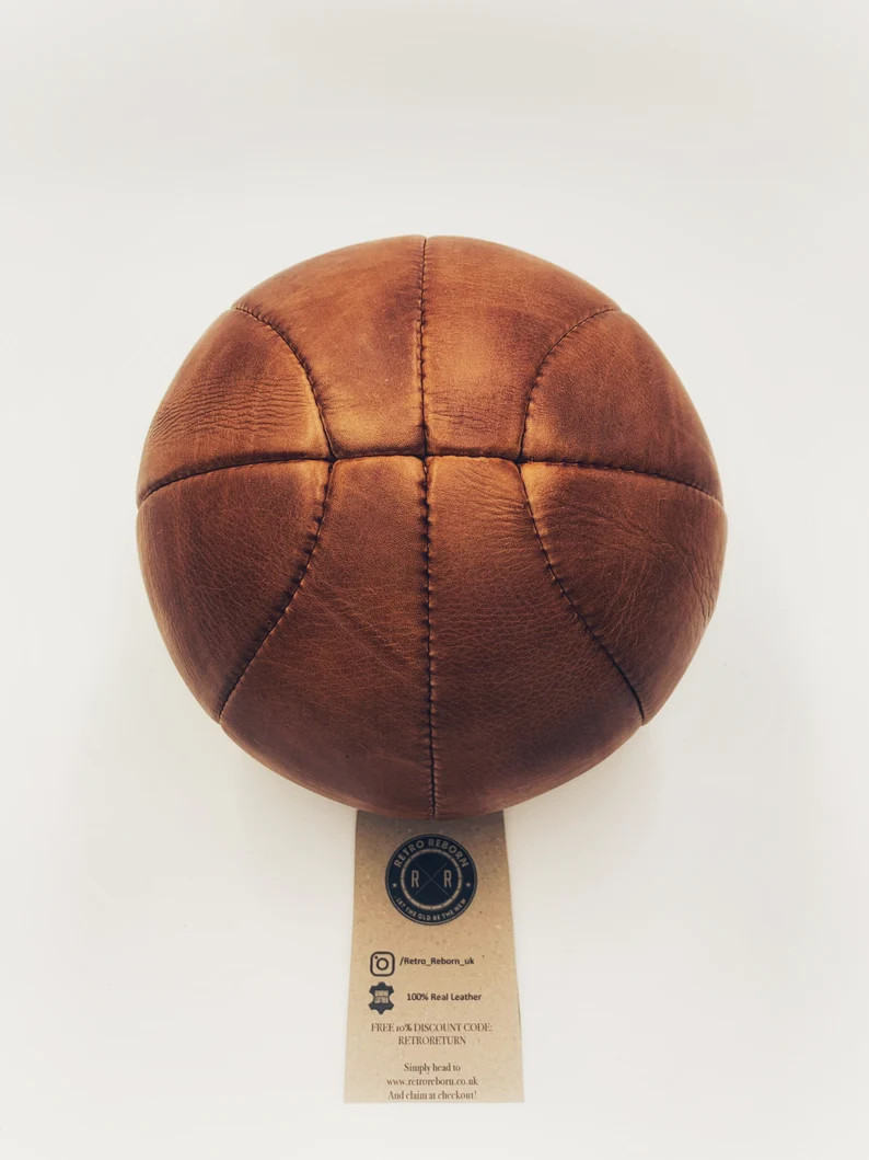 Retro Reborn Real Leather Vintage Style Basketball | Etsy (US)
