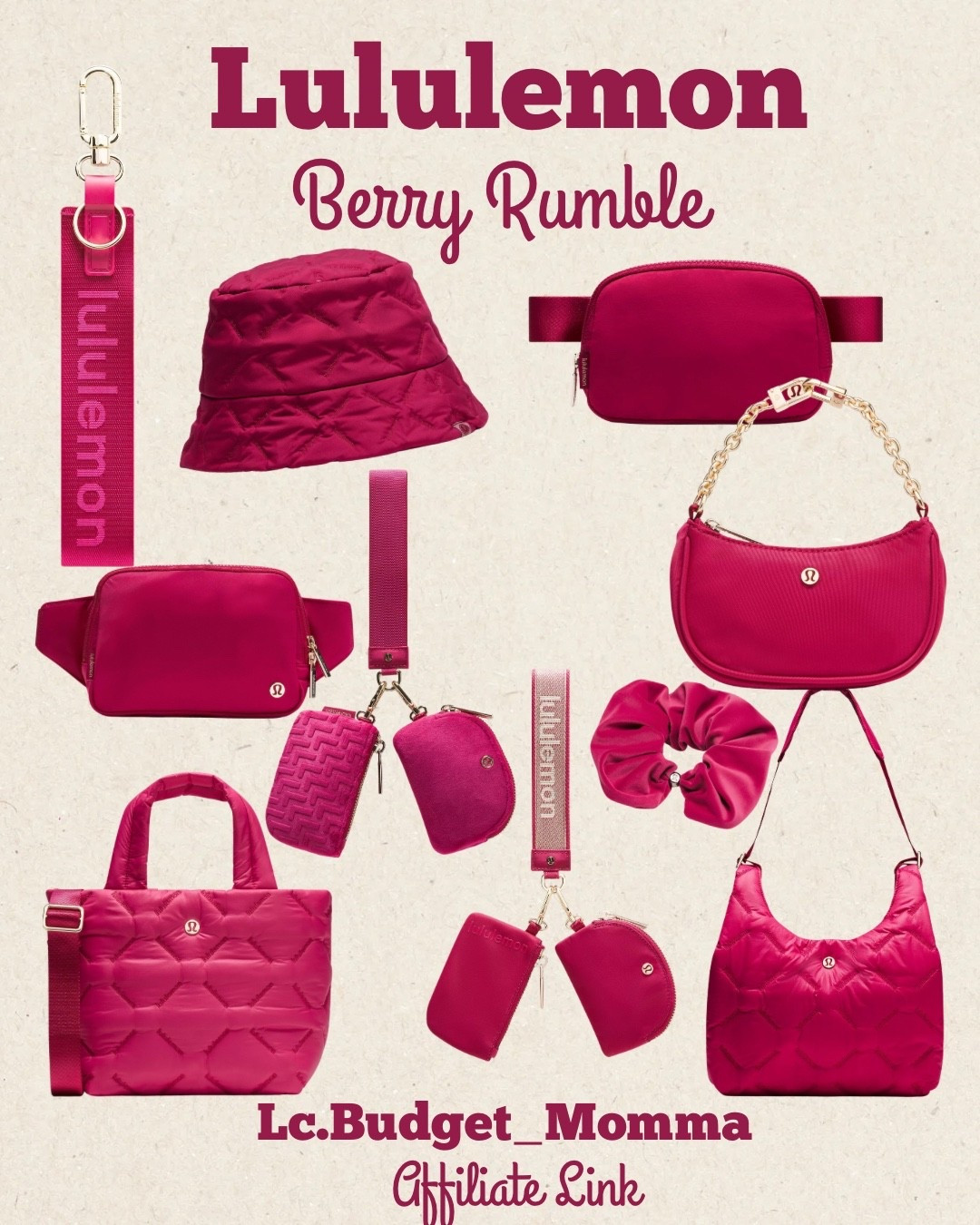 Berry Rumble 🩷 Lululemon 
I see so many favorites 🩷

#lulu #lululemon #bag #purse #crossbody #lanyard #pink #berry #rasberry

#LTKGiftGuide