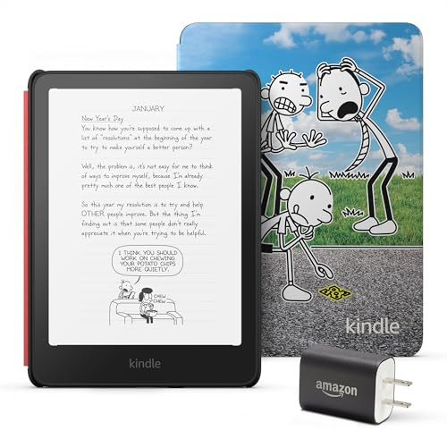 Kindle Paperwhite Kids Essentials Bundle including All-new Kindle Paperwhite Kids (16GB) - The Diary of a Wimpy Kid and Power Adapter | Amazon (US)