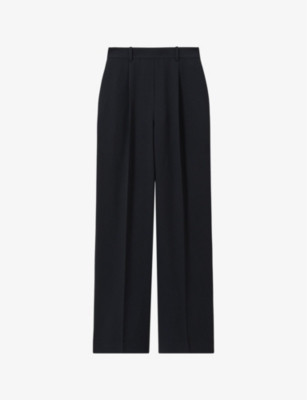 Eden elasticated-waist wide-leg twill trousers | Selfridges