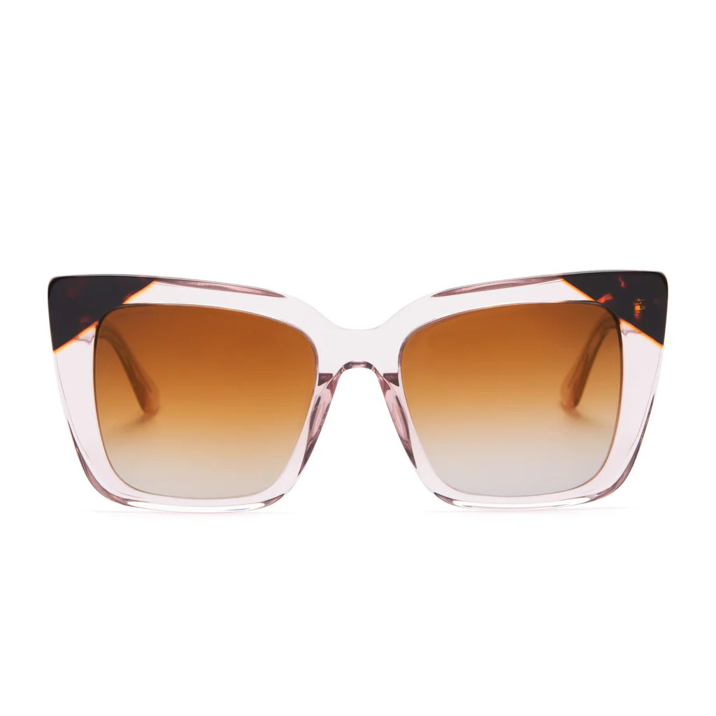 LIZZY - LIGHT PINK CRYSTAL + BROWN GRADIENT | DIFF Eyewear