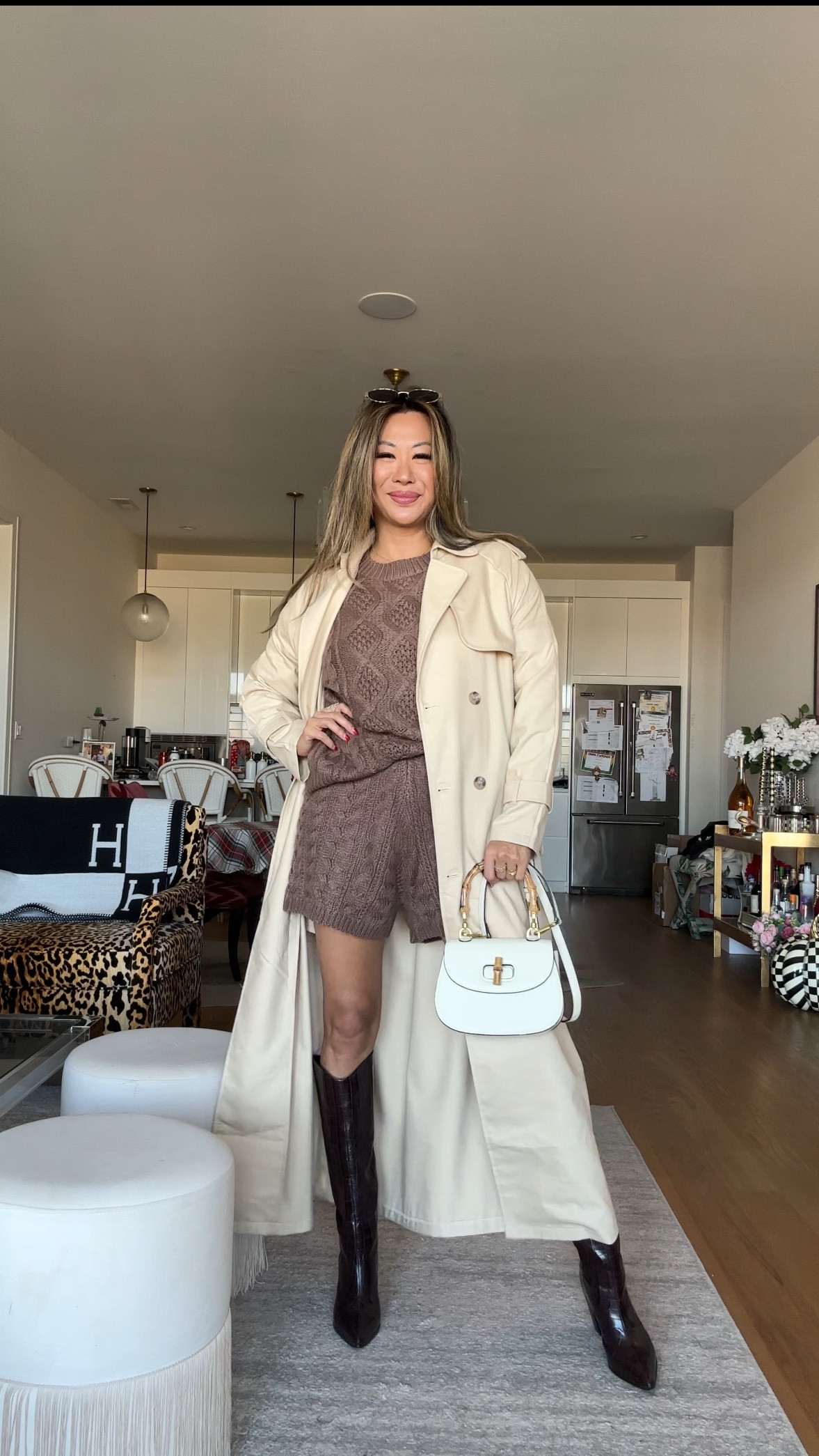 Best trench, comfy loungewear Amazon sweater set, brown knee high boots, Gucci like handbag 

#LTKFindsUnder50 #LTKStyleTip #LTKFindsUnder100