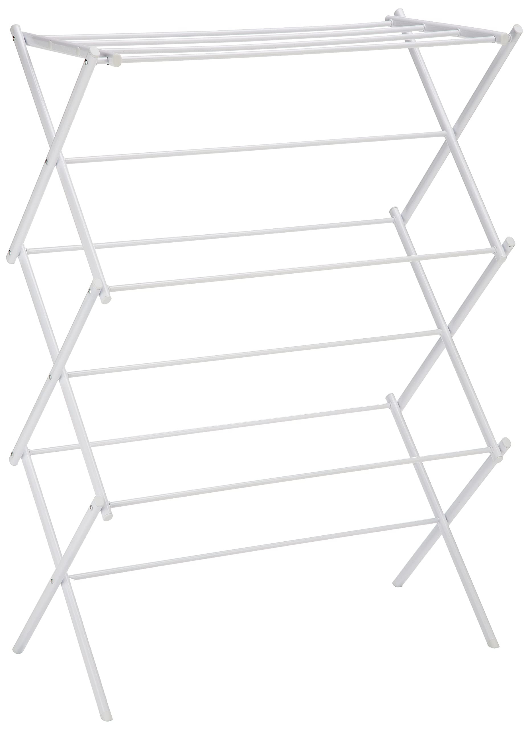 Amazon.com: Amazon Basics Foldable Laundry Rack for Air Drying Clothing - 41.8" x 29.5" x 14.5", ... | Amazon (US)