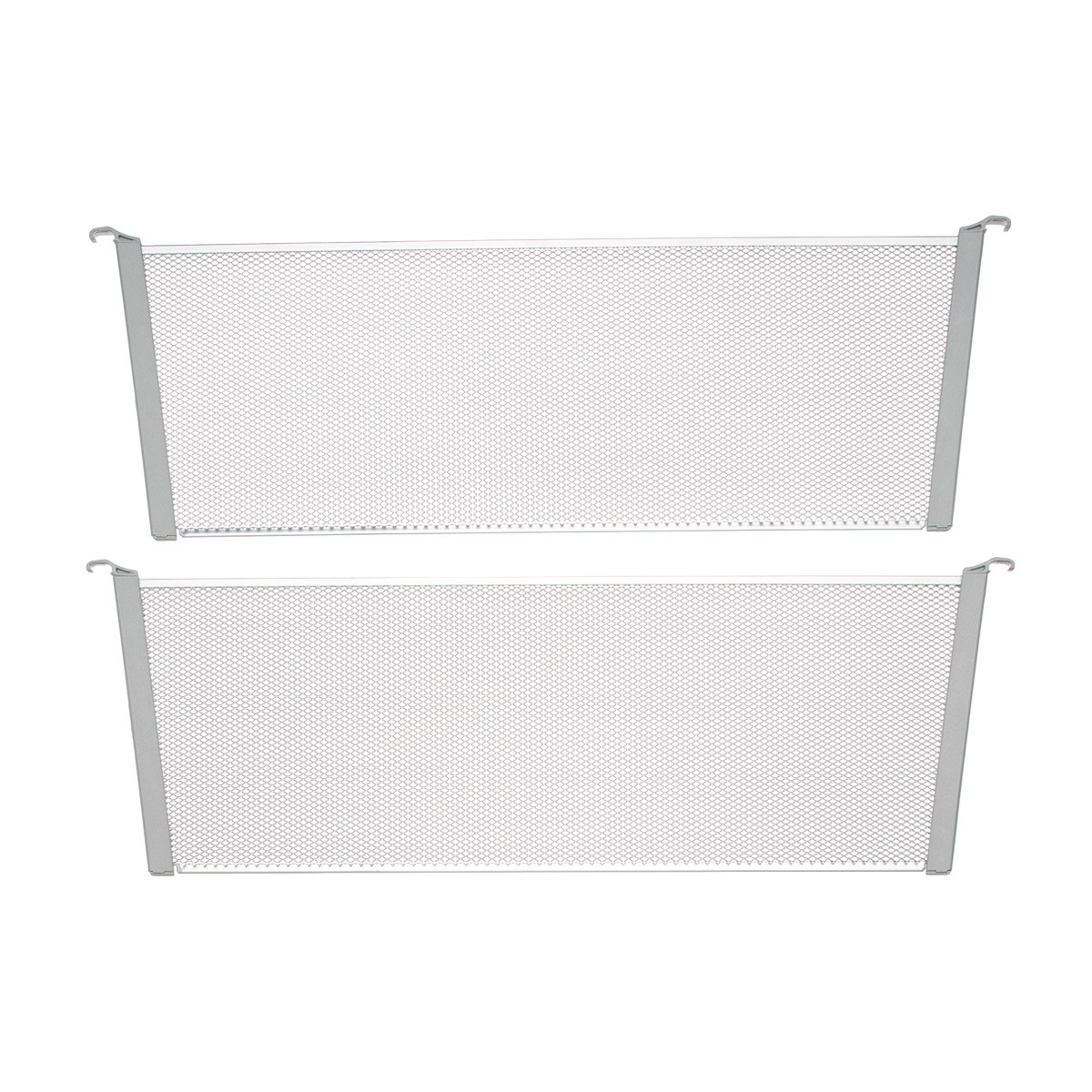 Elfa 20-3/4" 2-Runner Mesh Drawer Divider Platinum Pkg/2 | The Container Store
