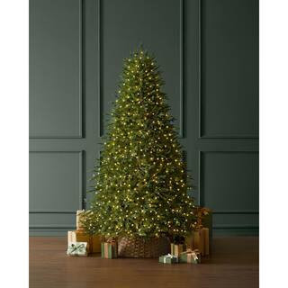 7.5 ft. Breckenridge Twinkling Adaptive Lighting Downswept Fraser Fir LED Pre-Lit Christmas Tree T29 | The Home Depot