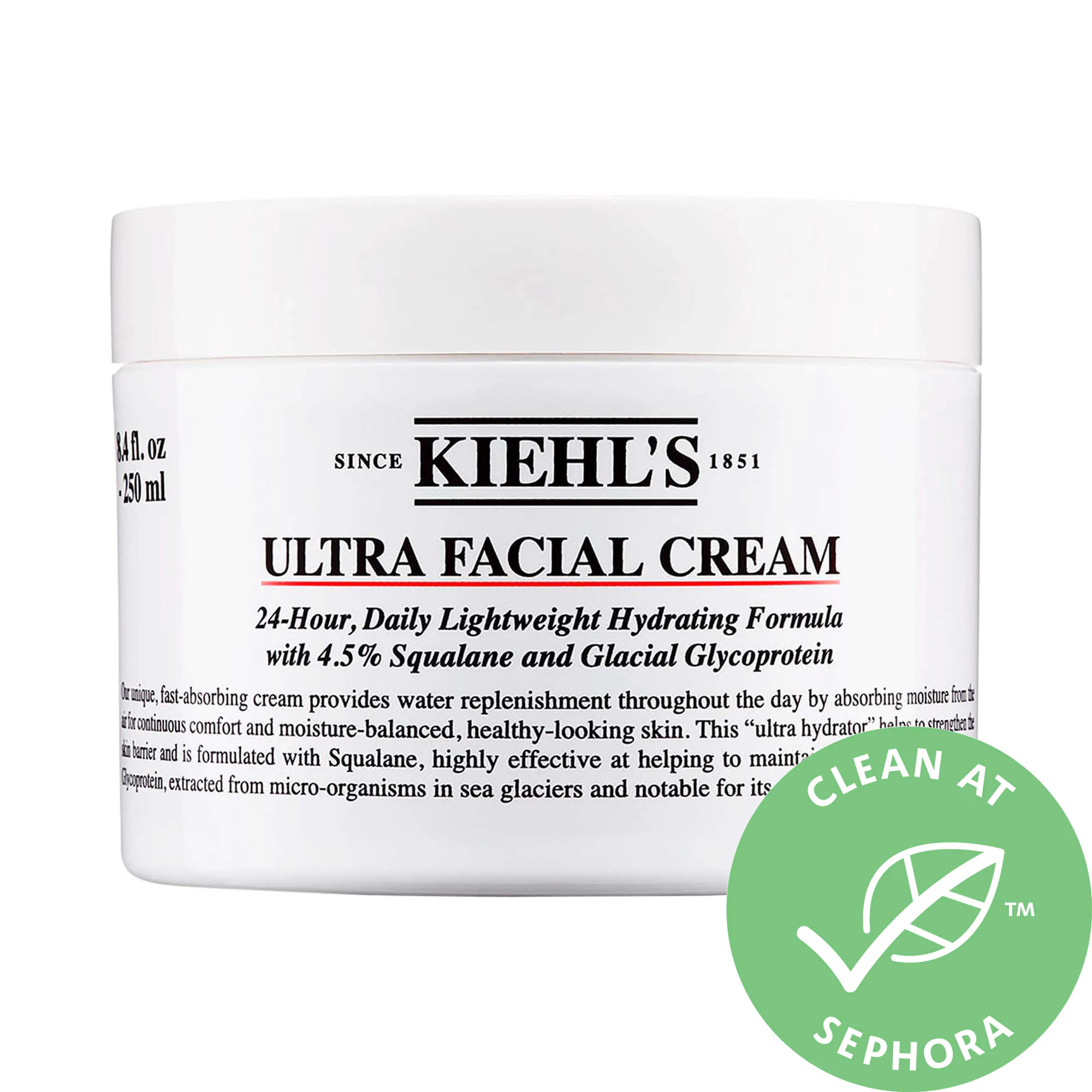 Kiehl's Since 1851 Ultra Facial Refillable Moisturizing Cream with Squalane 8.45 oz / 250 mL | Sephora (US)