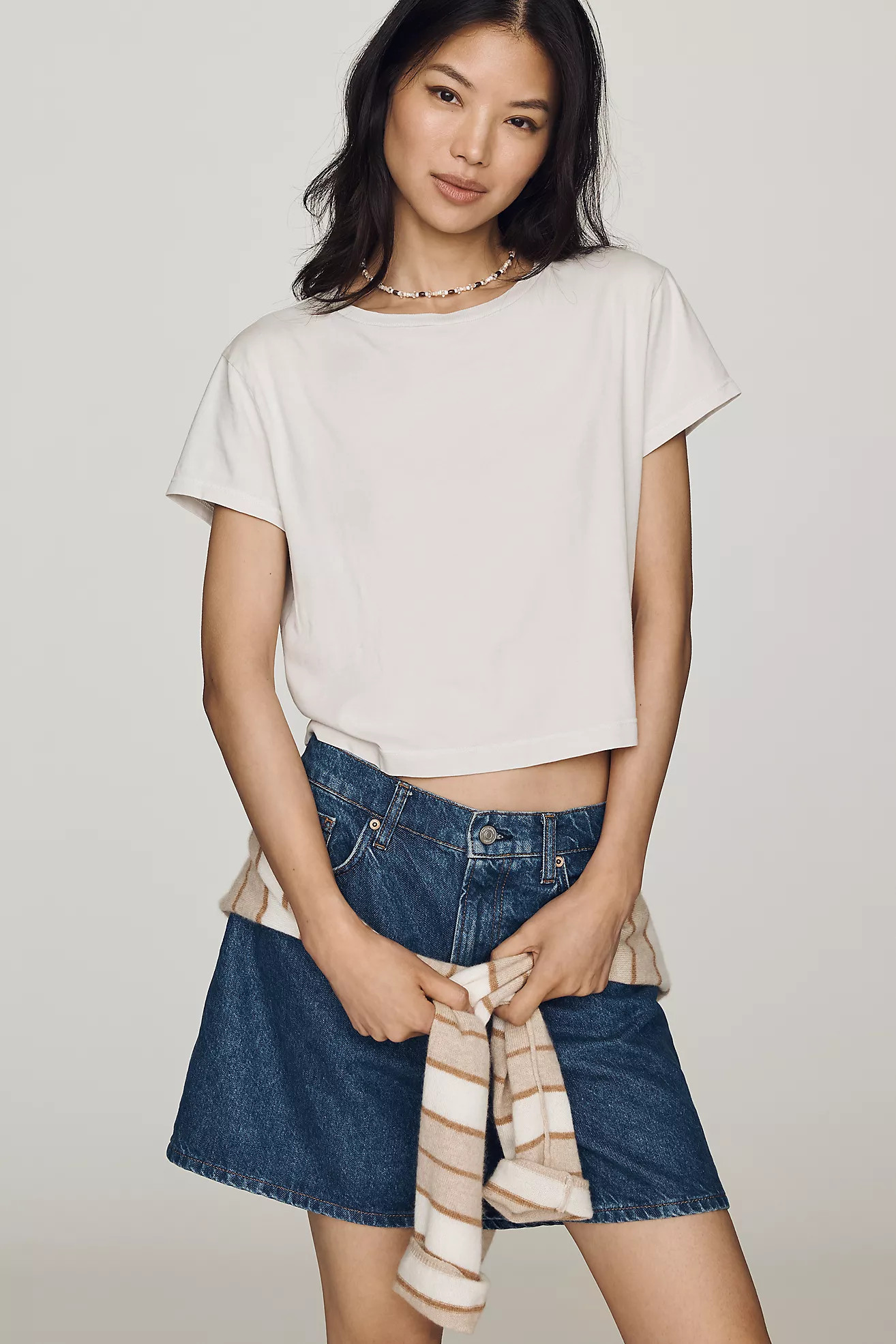 AGOLDE Adine Crop Tee | Anthropologie (US)