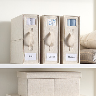 The Container Store&reg; Cambridge Sheet Set Organizer Linen | The Container Store