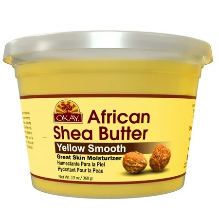 Okay Pure Naturals African Shea Butter Natural Hair and Skin Moisturizer for Dry Scalp and Skin Yellow Smooth 13 oz | Walmart (US)