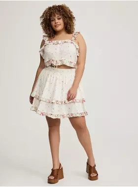 Mini Challis Ruffle Skirt Set | Torrid (US & Canada)