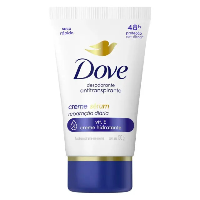 Desodorante Antitranspirante Creme Dove Creme Sérum Feminino 48h Vitamina E Hidratante 50g | DrogaRaia (BR)