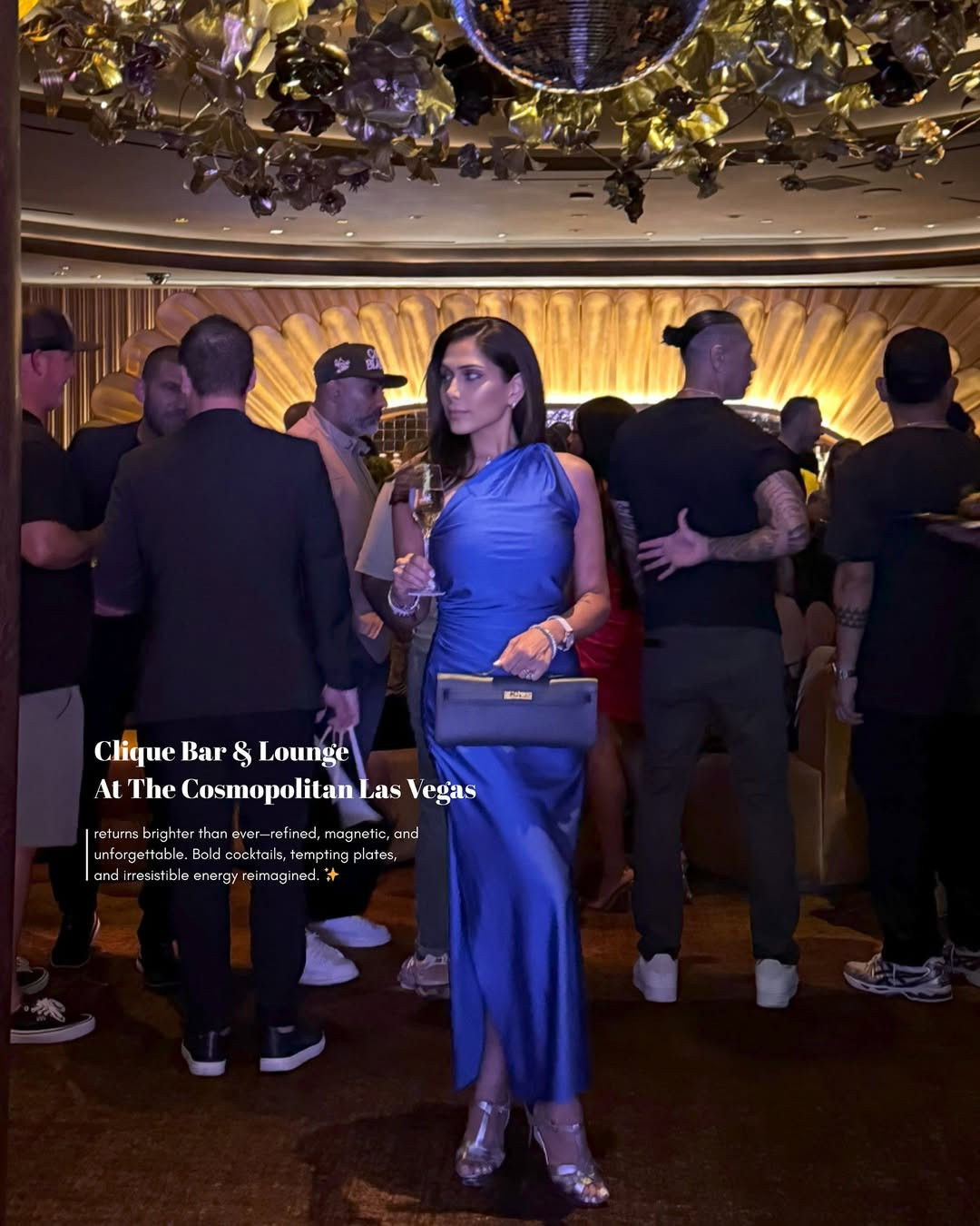 Electric blue and Vegas lights—the ultimate duo. 💙✨

Spent the night at Clique Bar & Lounge soaking in that magnetic Cosmopolitan energy. This Revolve dress is a total showstopper (and so comfortable for a night out), especially when paired with a timeless Hermes Kelly. 🥂💼

Outfit Details:

👗 Dress: Revolve (True to size)
👜 Bag: Hermes Kelly
📍 Vibe: Clique at The Cosmopolitan Las Vegas 

 #LTKgrwm #LTKActive #LTKBeauty
