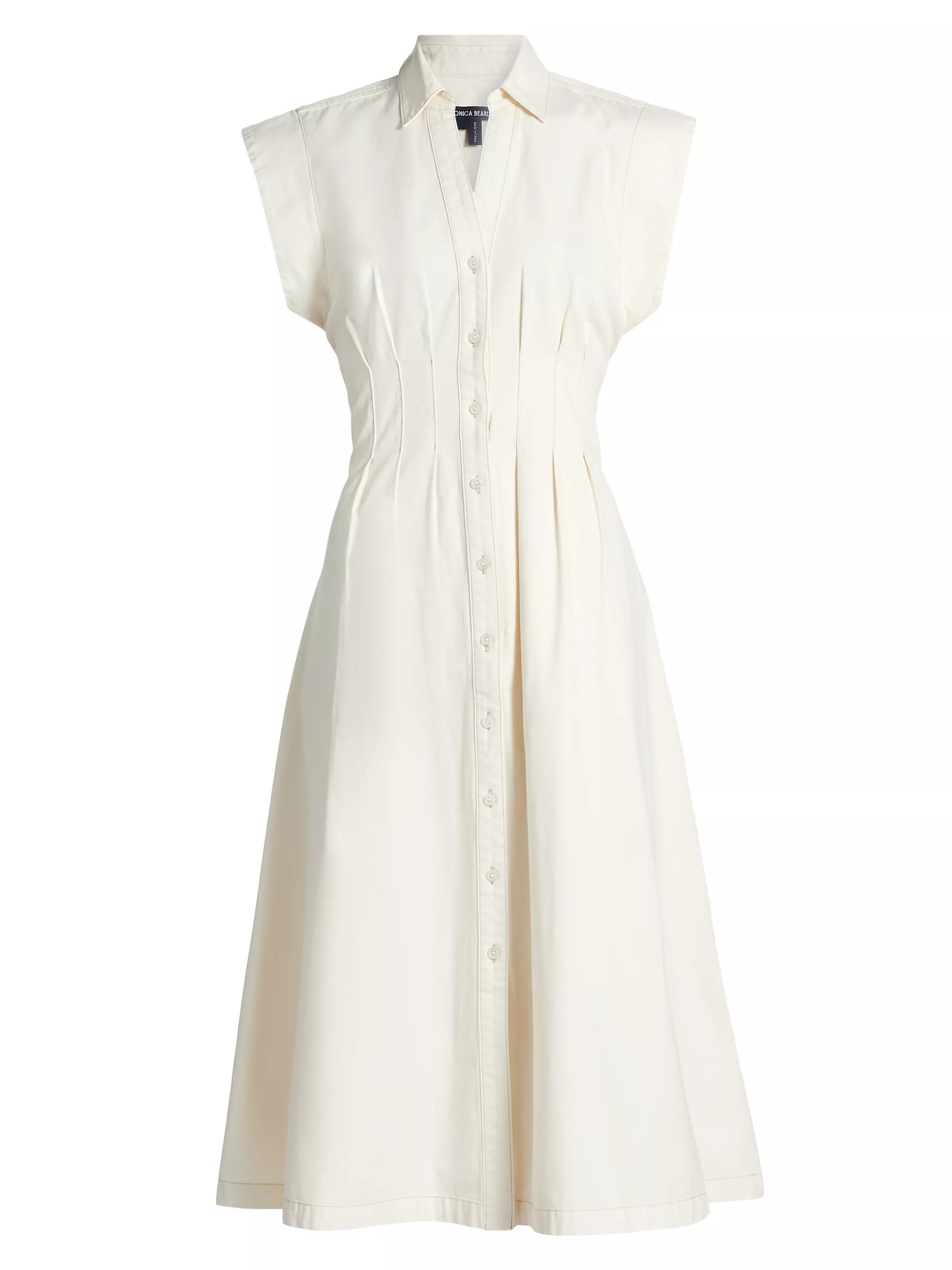 Ruben Cotton Cap-Sleeve Midi-Shirtdress | Saks Fifth Avenue
