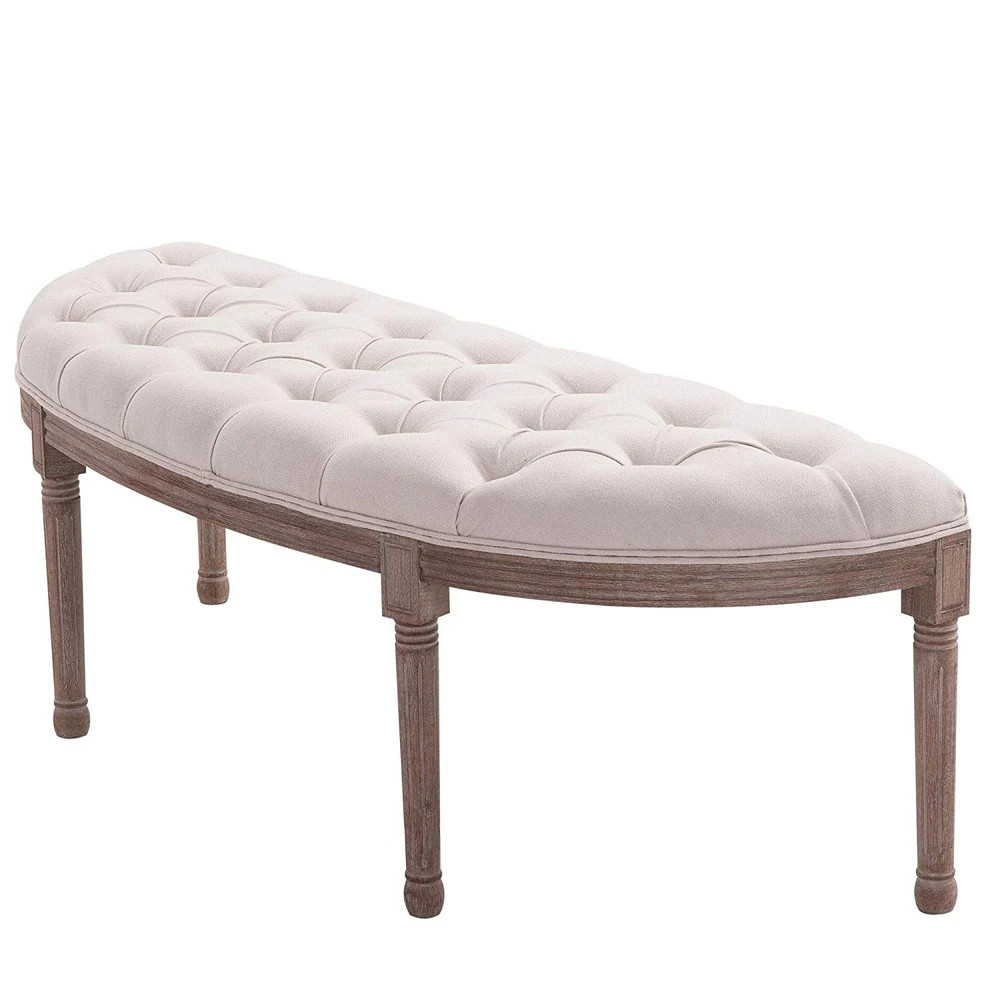 Tufted Half Circle Ottoman Bench Seat | Bed Bath & Beyond