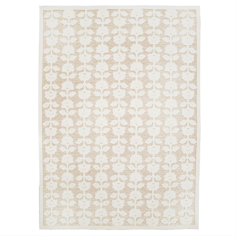 My Texas House Poppy 9' x 12' Driftwood Floral Indoor/Outdoor Rug | Walmart (US)