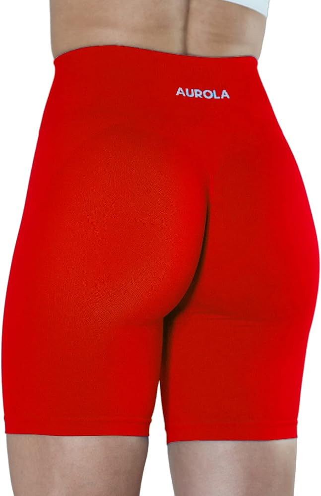 AUROLA Women's Athletic Shorts Seamless High Waisted Running Sporty Gym Fitness Yoga Elastic Work... | Amazon (US)