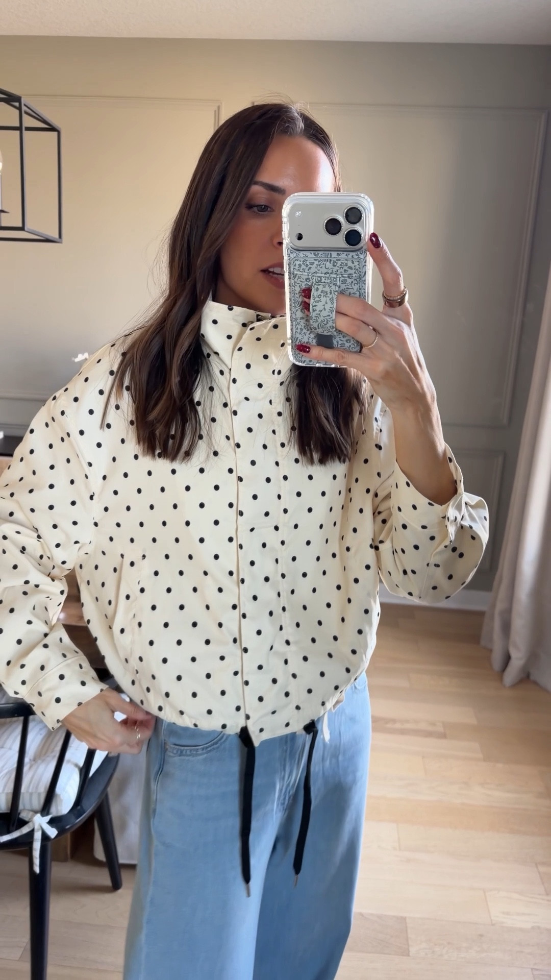 Polka dot jacket: sized up 1 to a M
Drawstring jeans: size down 1 (25 x 32” inseam)
Flip flops: tts 

#LTKootd #LTKSaleAlert #LTKmomlife