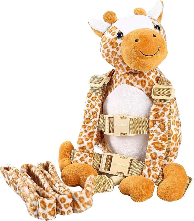 2 in 1 Monkey Toddler Safety Harness Backpack Children's Walking Leash Strap (giraffe) | Amazon (US)