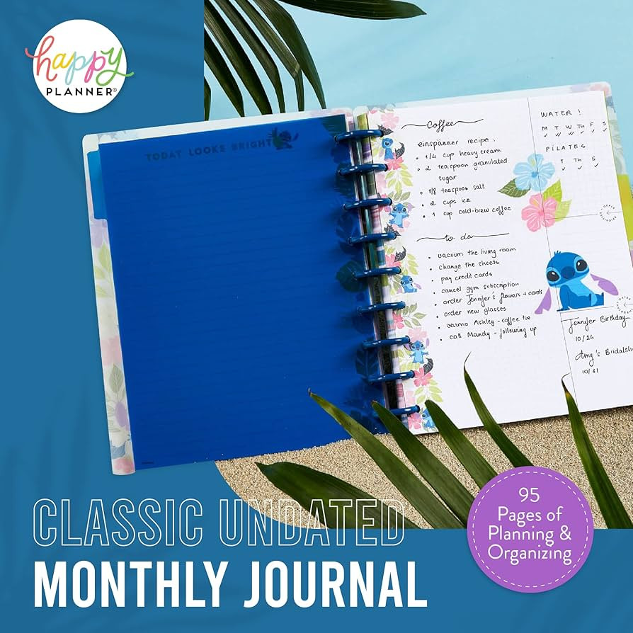 Happy Planner Disney Aloha Stitch Planner, Lilo and Stitch Notebook Planner for School and Work, ... | Amazon (US)