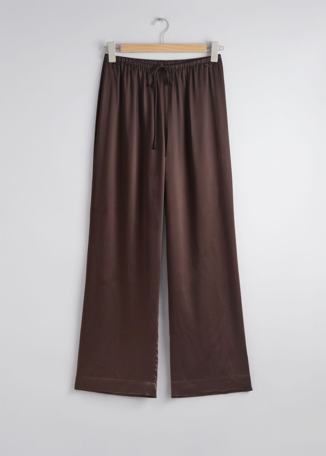 Satin Drawstring Trousers - Brown | & Other Stories (EU + UK)
