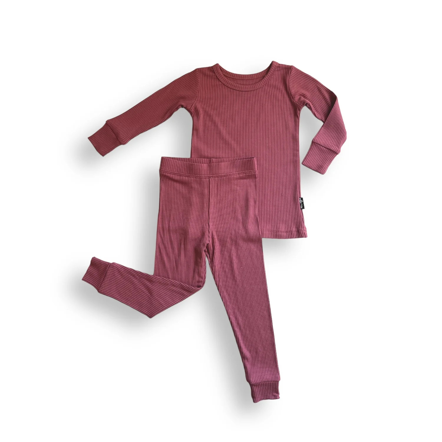 LONG SLEEVE 2 PIECE SETS- Mauve Ribbed | millie + roo