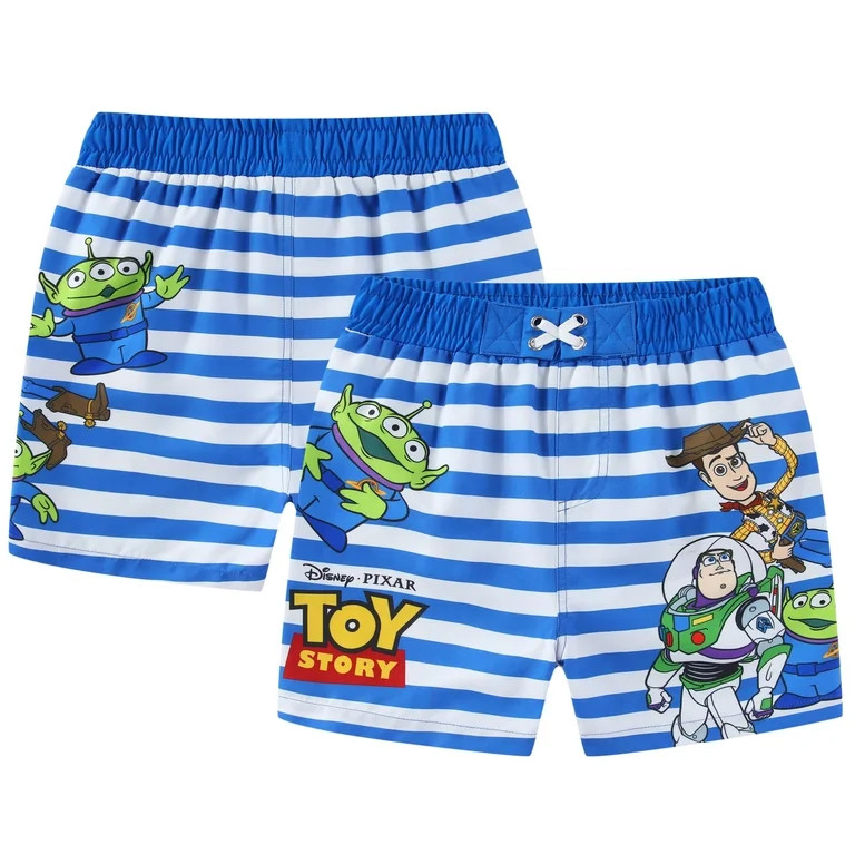 Disney Toy Story Woody Buzz Lightyear UPF 50+ Swim Trunks Shorts Bathing Suit (Boys), Sizes 2T-7 | Walmart (US)