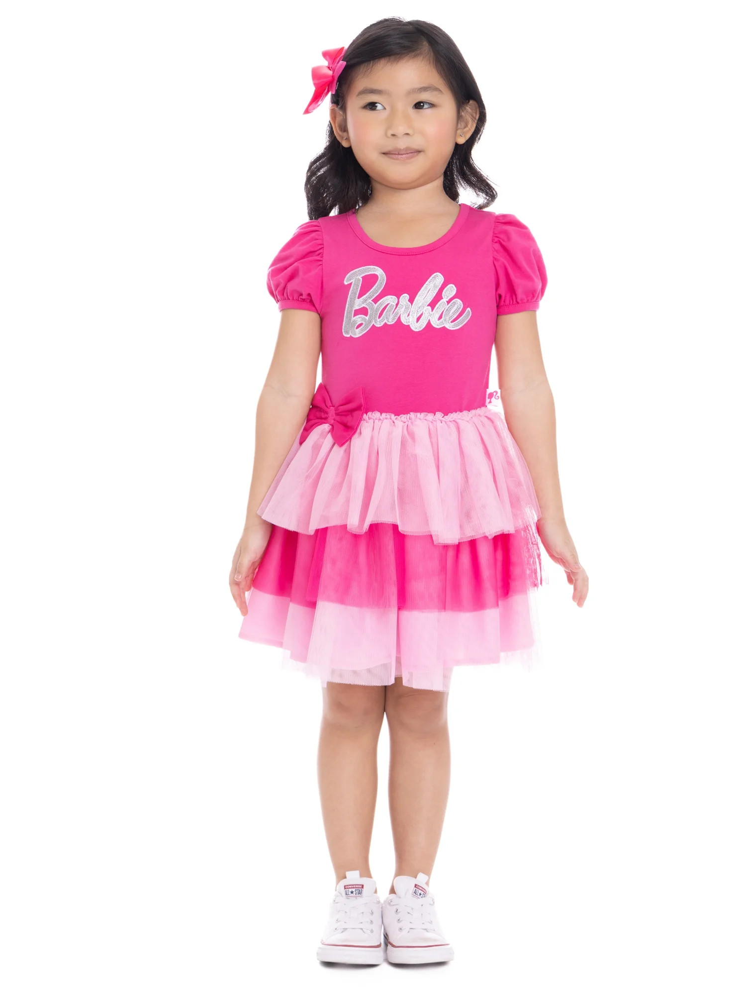 Barbie Toddler Girls Cosplay Tutu Dress with Puff Sleeves, Sizes 12M-5T - Walmart.com | Walmart (US)