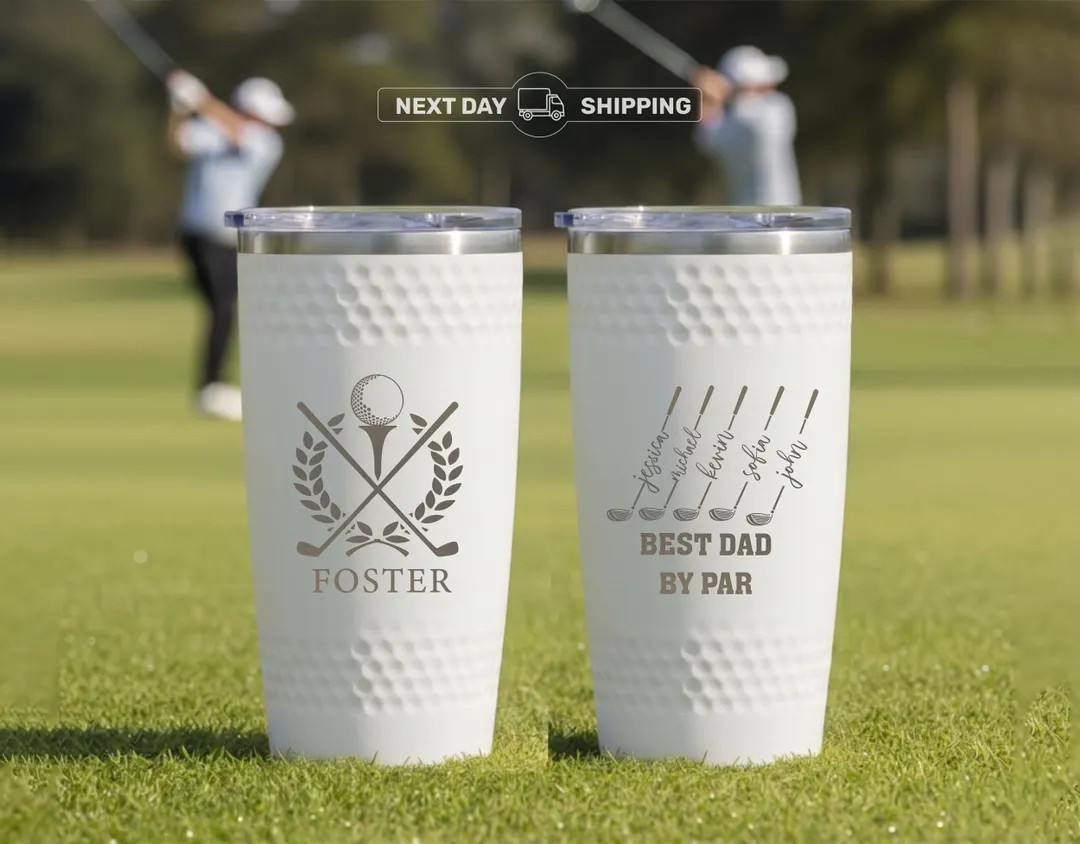 Personalized Golf Tumbler Gift for Dad, Custom Engraved Golf Cup, Father's Day Gift, Best Dad by ... | Etsy (Global)