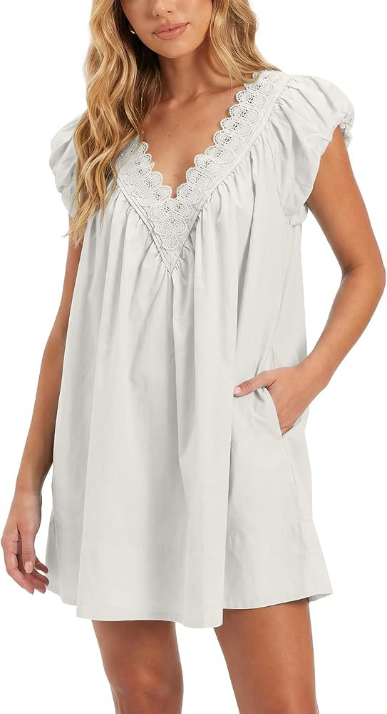 Shy Velvet Women's Boho Tunic Dress Oversized Flowy Beach Cover Up | Amazon (US)