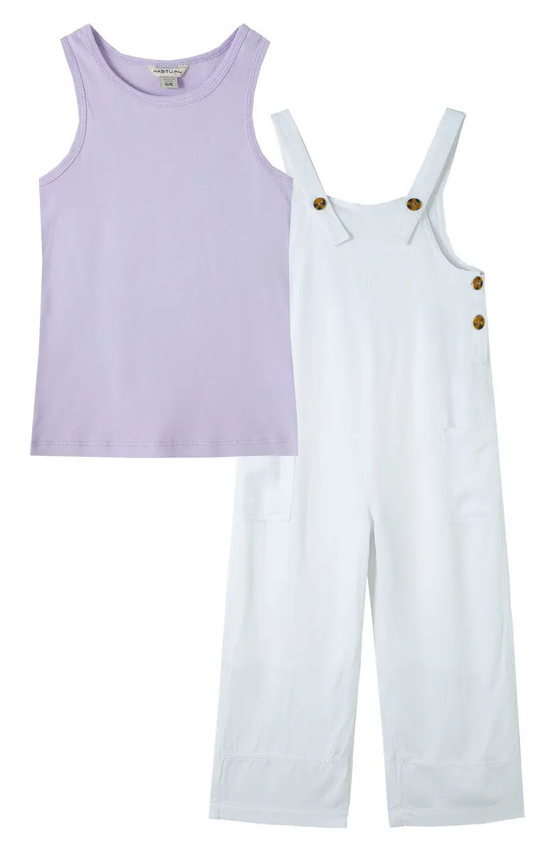 Kids' Wide Leg Overall & Tank Set | Nordstrom Rack