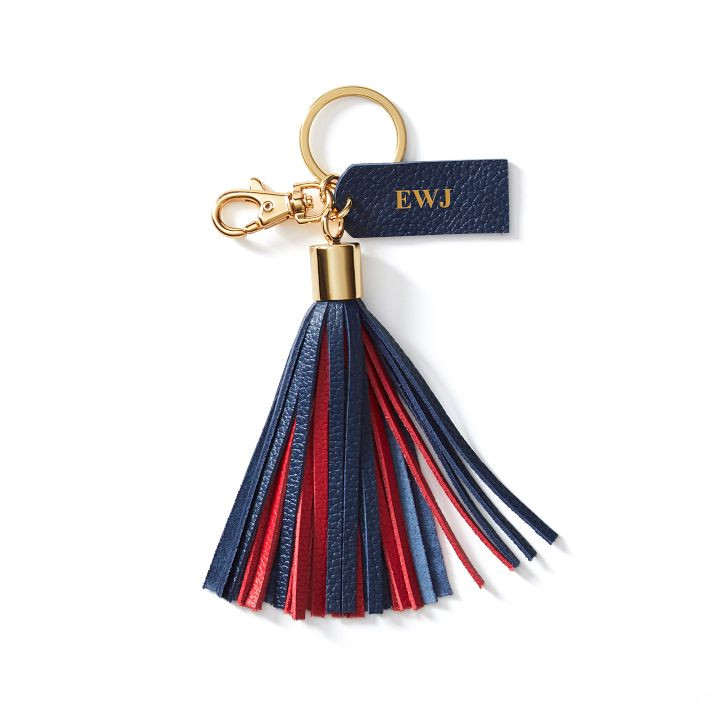 Multicolor Leather Tassel Keychain | Mark and Graham