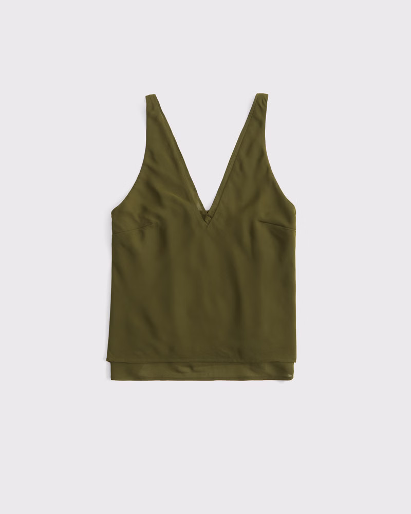 Women's V-Neck Scarf Cami | Women's New Arrivals | Abercrombie.com | Abercrombie & Fitch (US)