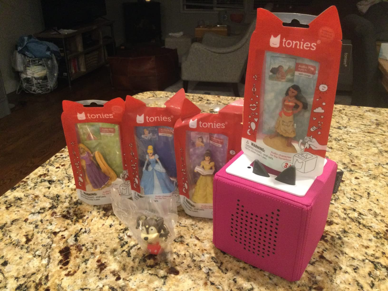 Tonies Toniebox Audio Player Starter Set with Cinderella, Belle, Moana, Tangled, and Playtime Pup... | Amazon (US)