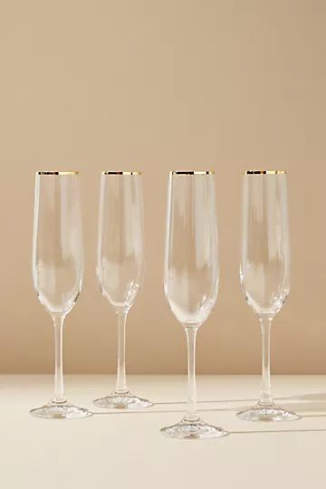 Waterfall Flutes, Set of 4 | Anthropologie (US)