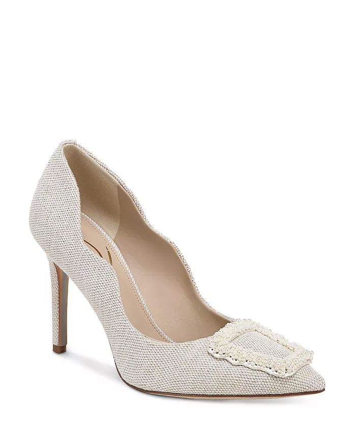 Women's Harriet Pointed Toe Bead Embellished High Heel Pumps | Bloomingdale's (US)