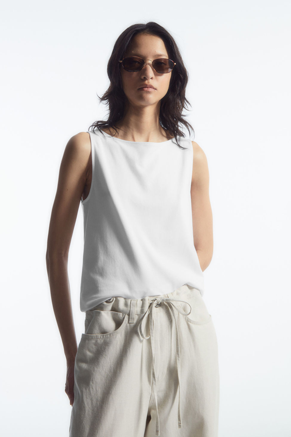 BOAT-NECK TANK TOP | COS UK