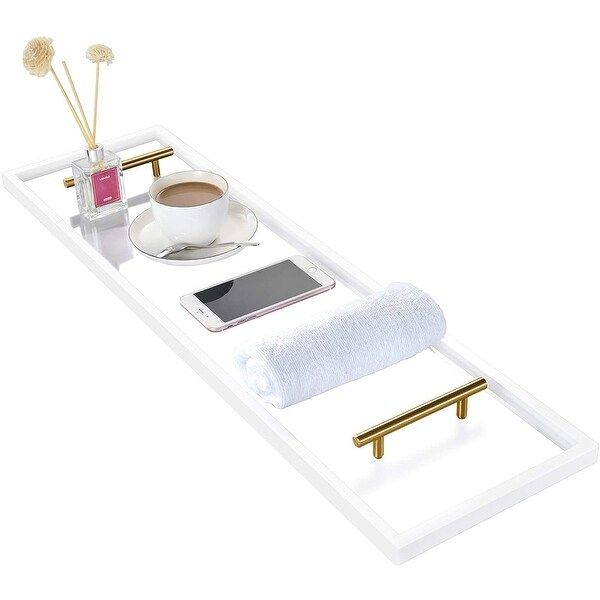 ToiletTree Clear Acrylic Bathtub Caddy with Rust-Proof Gold Finished Handles - 33 x 9 x 2 | Bed Bath & Beyond