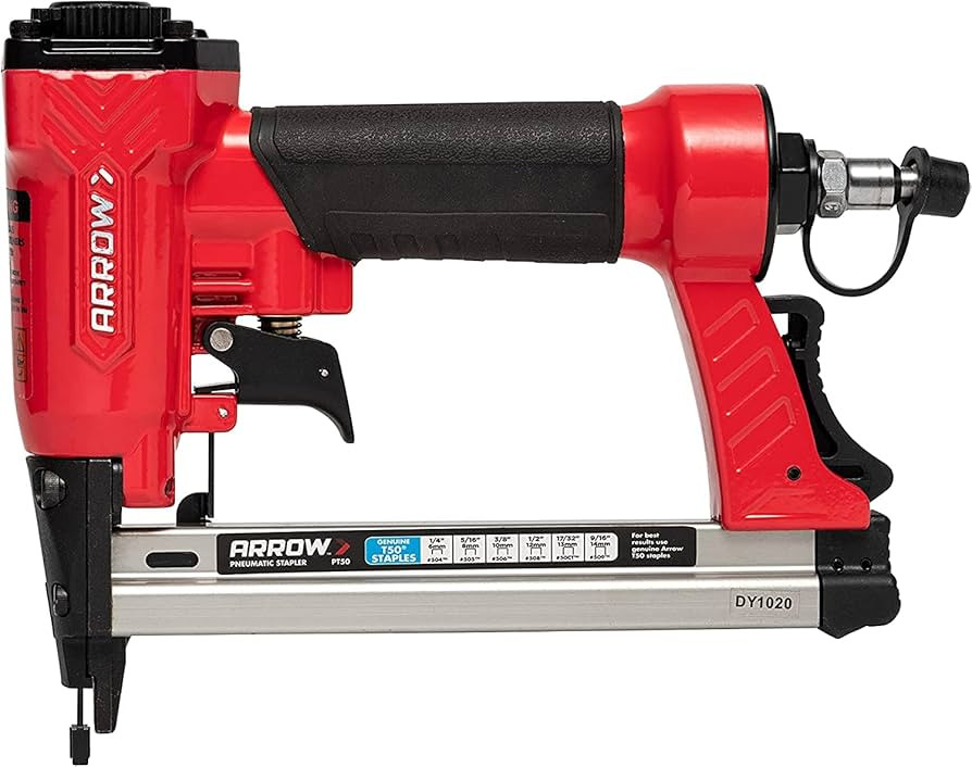 Arrow PT50 Oil-Free Pneumatic Staple Gun, Professional Heavy-Duty Stapler for Wood, Upholstery, C... | Amazon (US)