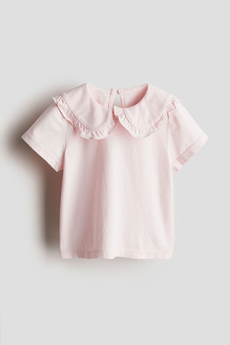 Jersey Top with Collar - Light pink - Kids | H&M US | H&M (US + CA)