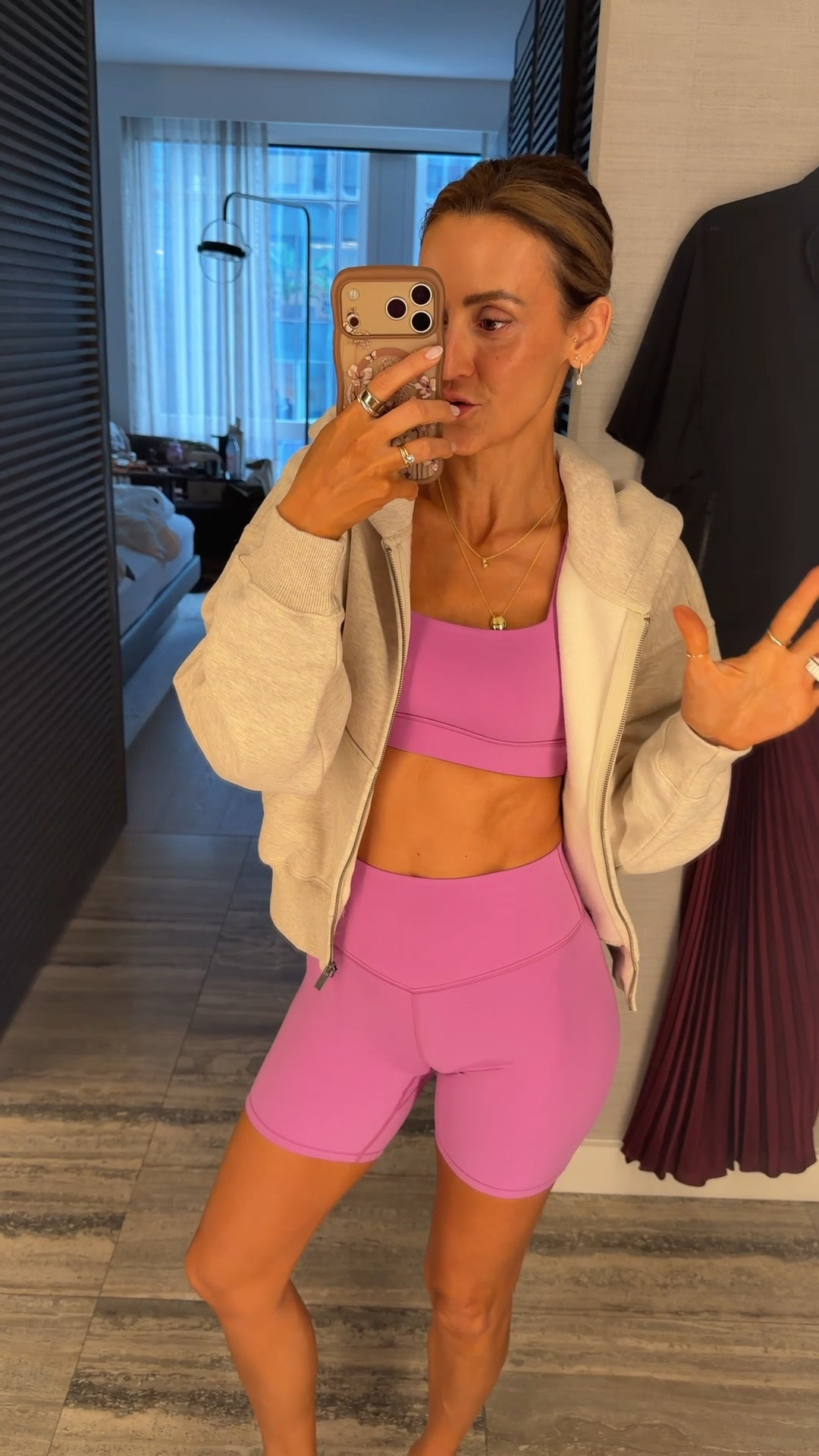 Barre class in NYC in the coolest studio at the equinox hotel! Wearing my new @Vuori US set size small and the softest hoodie also small!

#LTKgrwm #LTKdayinmylife #LTKNYFW