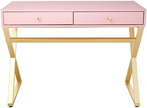 ACME FURNITURE Coleen Desk, Pink & Gold | Amazon (US)