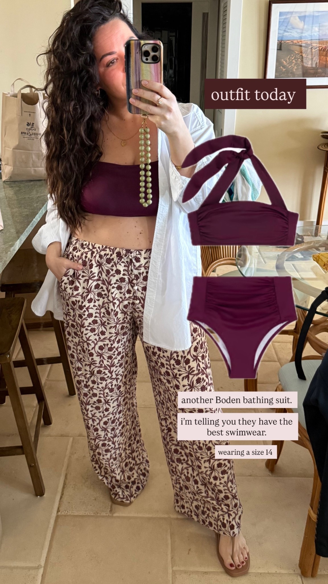 love this full coverage bikini! i have a 36-38dd chest wearing a size 14 in the top and high wasted bottoms. 

these comfy breezy pants are a large
comfy walking crocs sandals. if between sizes size down. 

#LTKSwim #LTKTravel #LTKMidsize