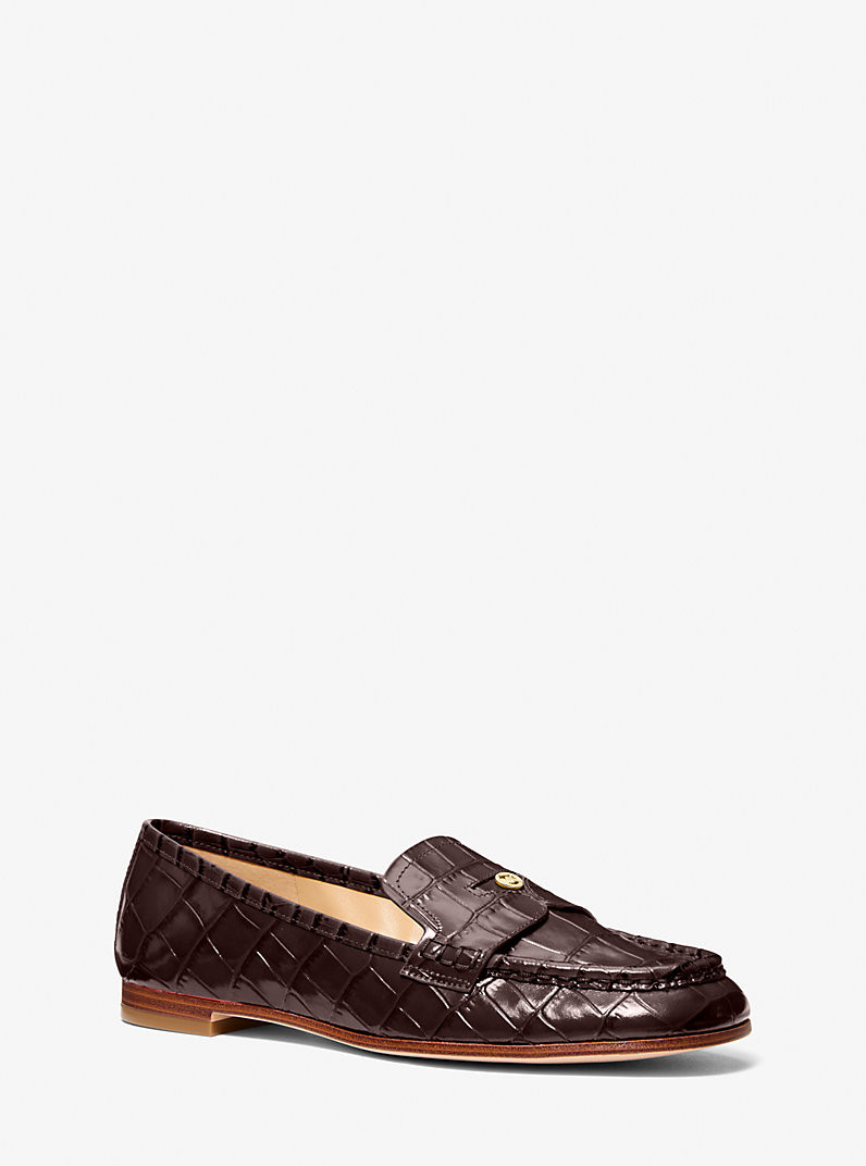 Jennings Crocodile Embossed Leather Loafer | Michael Kors US
