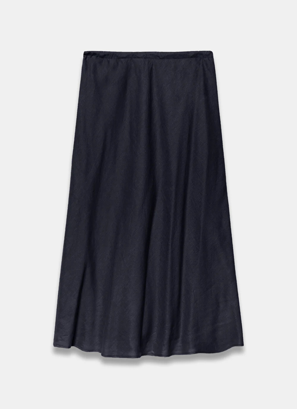 Navy Linen Midi Skirt | Mint Velvet