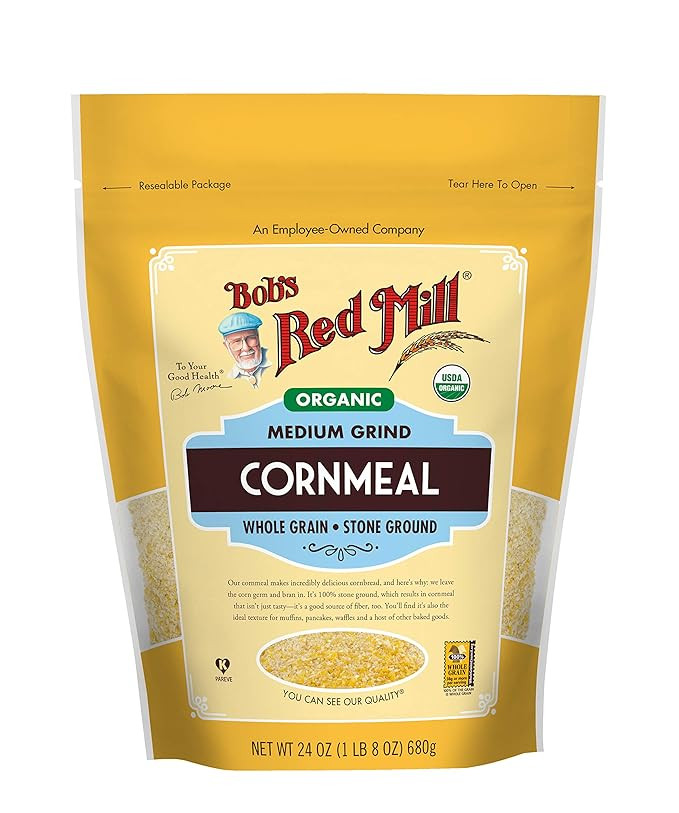 Bob's Red Mill Organic Medium Grind Cornmeal, 24 OZ | Amazon (US)