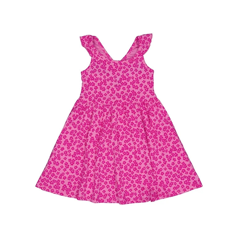 Wonder Nation Girls Keyhole Back Dress, Sizes 4-18 & Plus | Walmart (US)