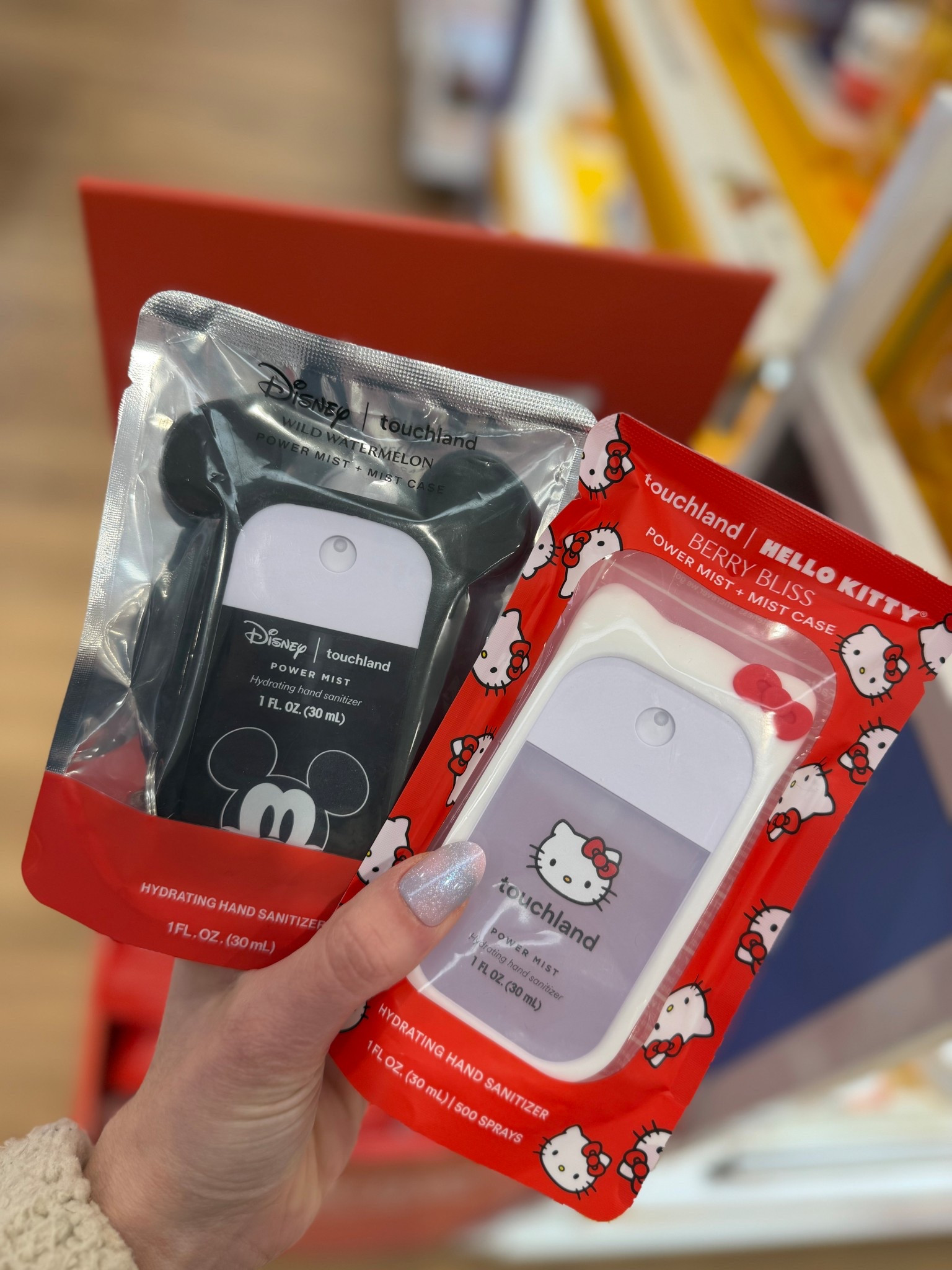 ULTA | hello kitty and mickey mouse hand sanitizers 